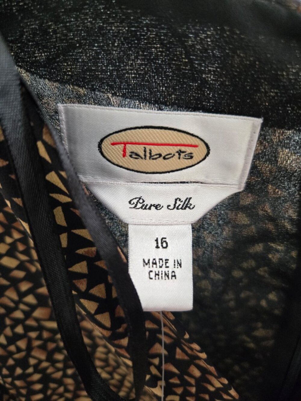 NWT Talbots Silk Dress - Sz 16 - Picture 6 of 8